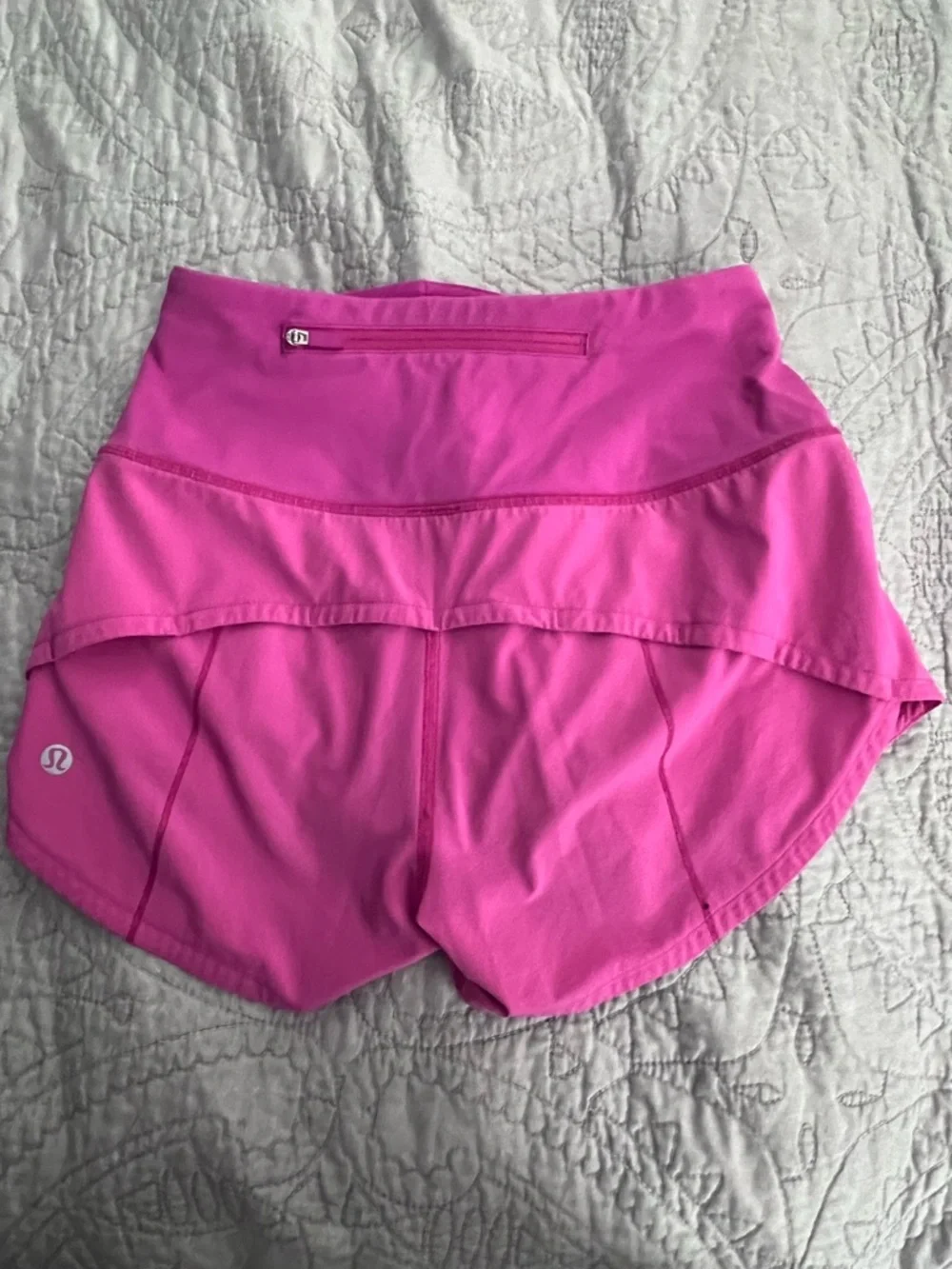 lululemon Speed-ups Hot Pink Athletic Shorts with Built-In Liner - Picture 2 of 4